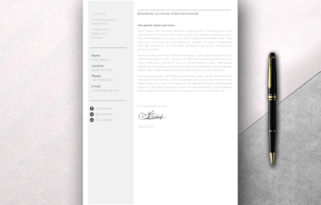 Anschreiben CV Beispiel