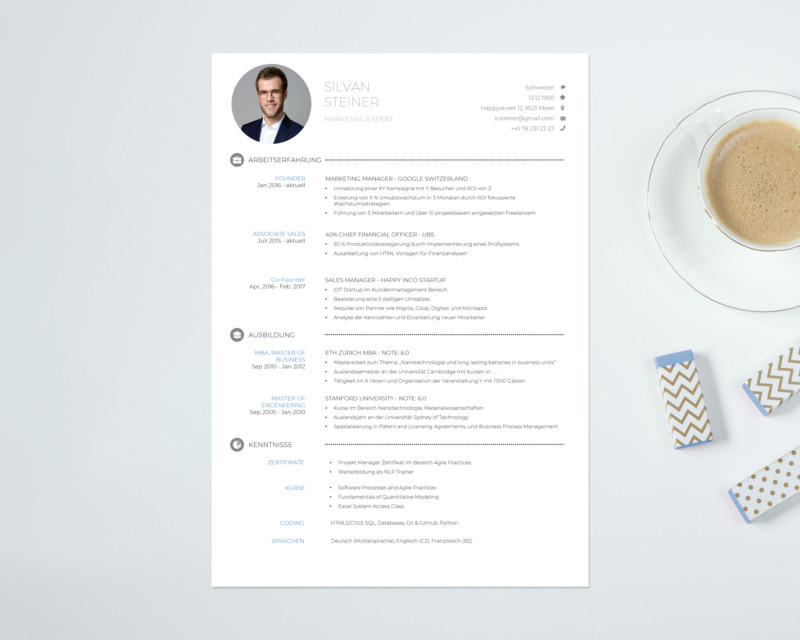 Minimal CV Template Farbe 1 v2-page3 Lebenslaufvorlage